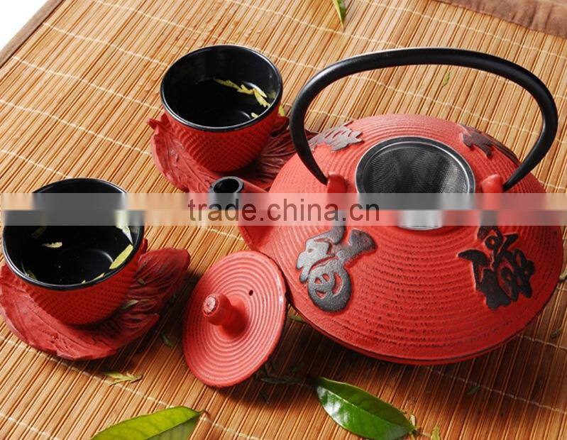 2015 new customized round cast iron cassrole home cookware in blue