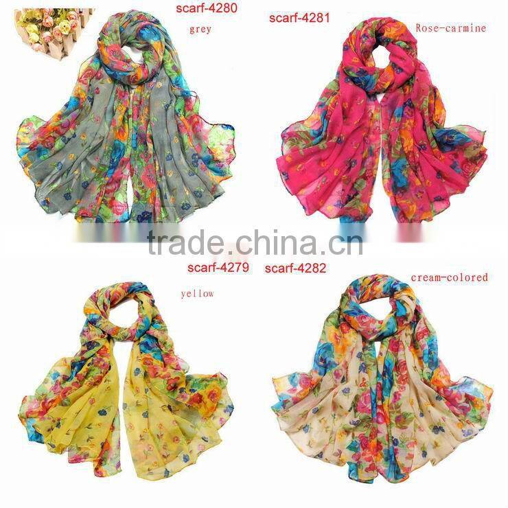 new flower style mexican scarf