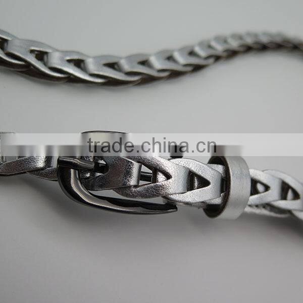 Lady's braided belt for jeans and dress