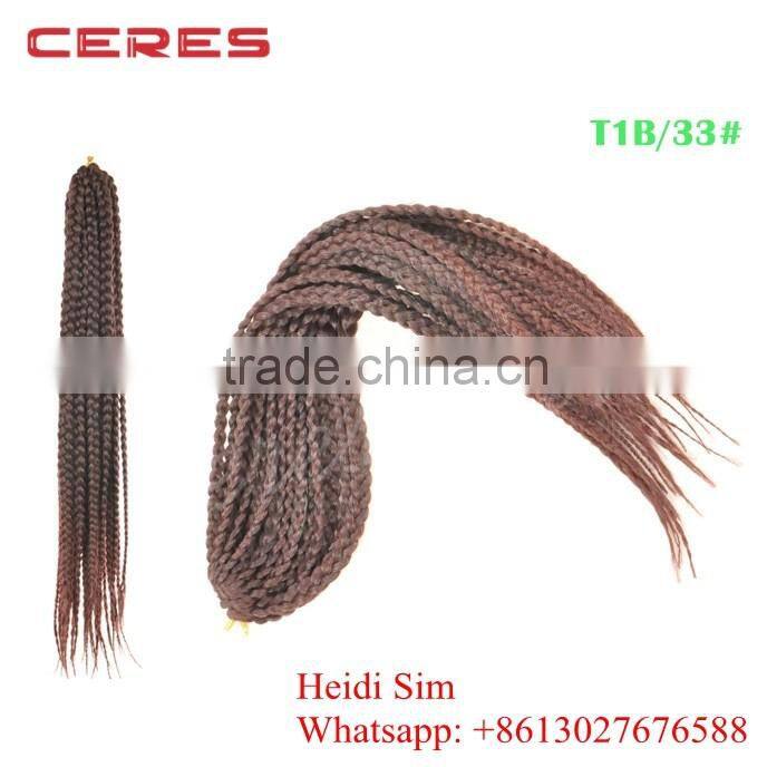 100% Japanese fiber factory price Jumbo box braid crochet braids with synthetic hair crochet braid hair