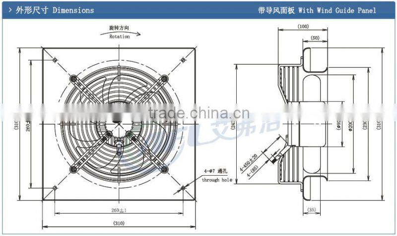 DC axial flow fan