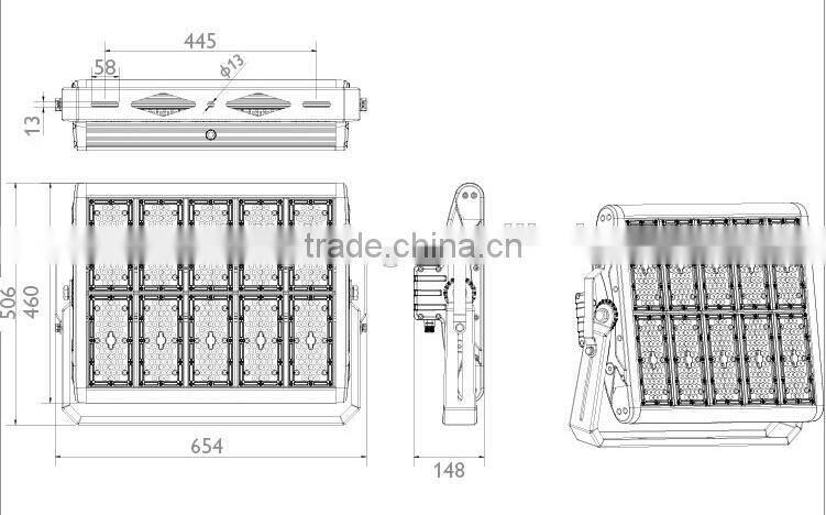 ETL DLC SAA C-Tick FCC CE ROHS LVD EMC Outdoor 400w LED Flood light outdoor lighting
