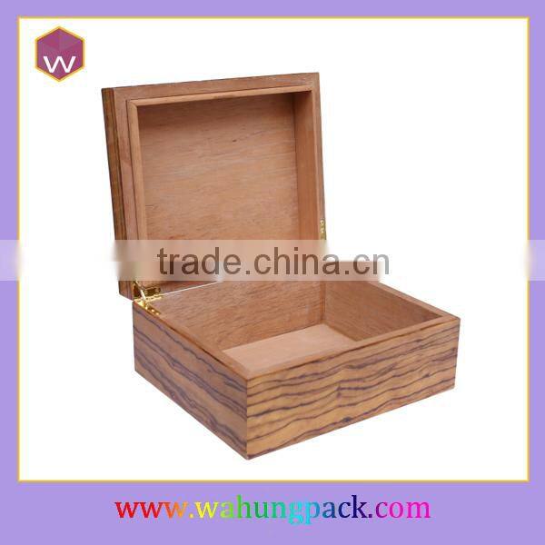 Wood venner design cigar humidor wooden box