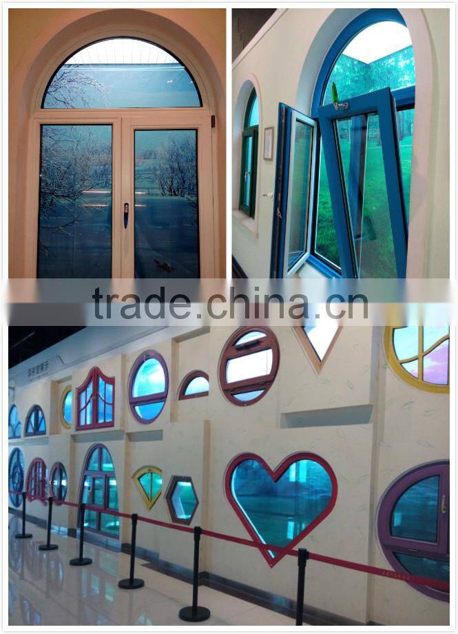 Wood clading windows with grill design