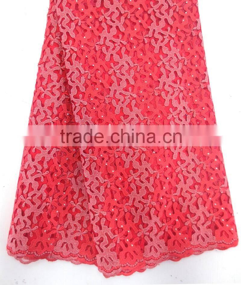korea Tulle lace African embroidered tulle lace beaded tulle fabric