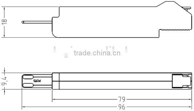 xDSL2+ over POTS splitter module for KRONE LSA+S2 MDF