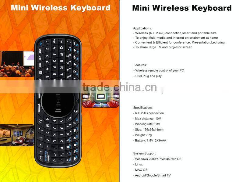2.4G RF Air Mouse Keyboard Remote Control For Smart TV Samsung