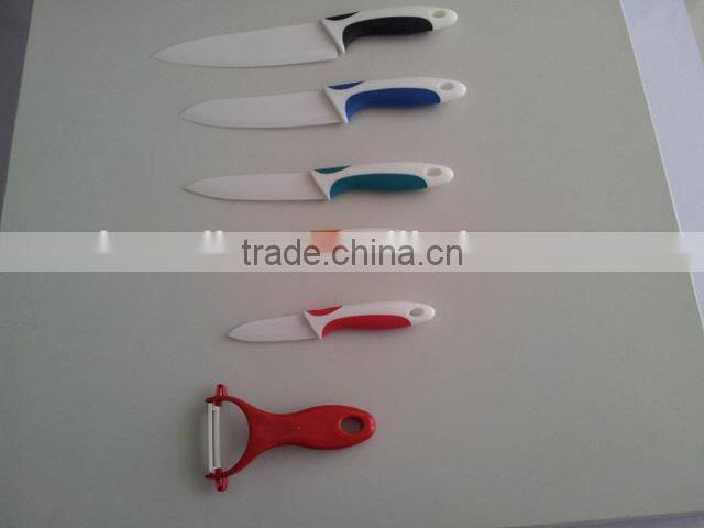 Healthy anti-bacterial Ceramic material White blade Knife Set 4"&6"