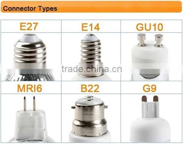 60degree dimmable E14 3w E27 3w led spotlight