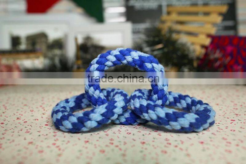 Three rings dog rope toy