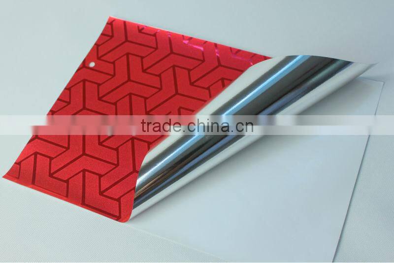red acute angle pvc decorative film for furniture