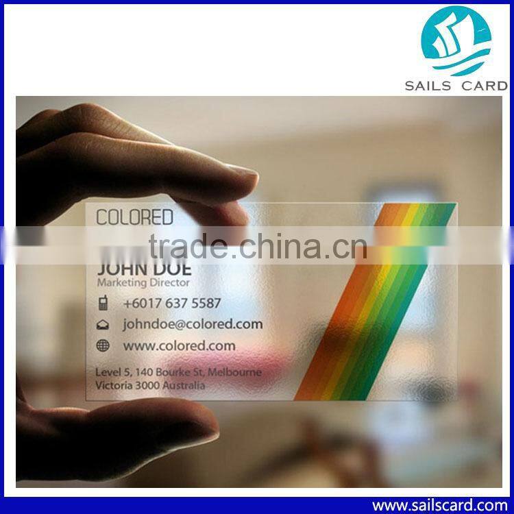 Full Color Frosted Transparent Plastic PVC Round Corner Business Cards