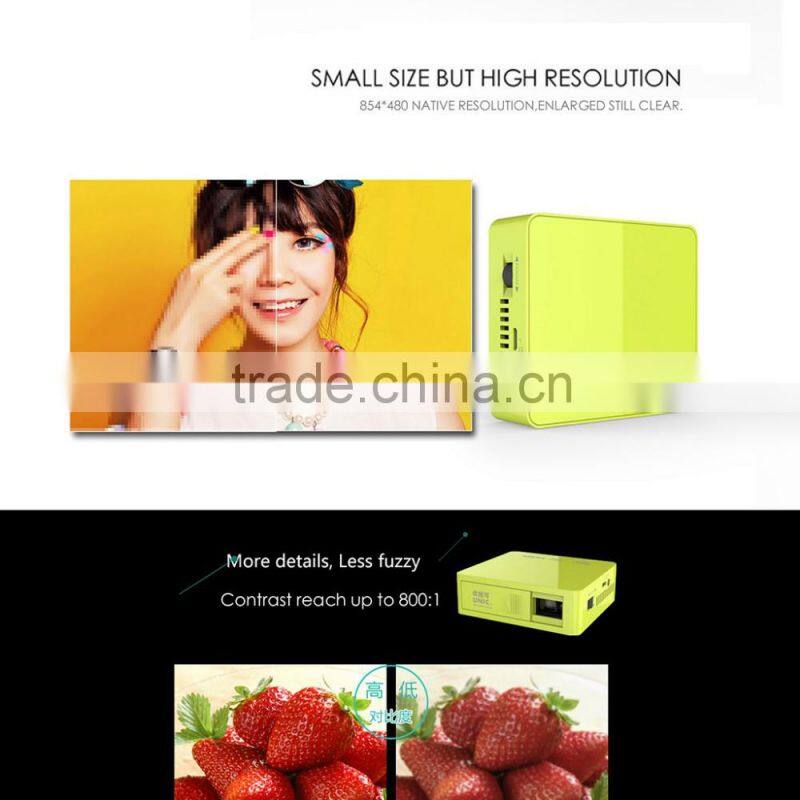 2016 Newest DLP UC50 854*480 800lumens 1080p support mini portable projector dlp projector HD UC50