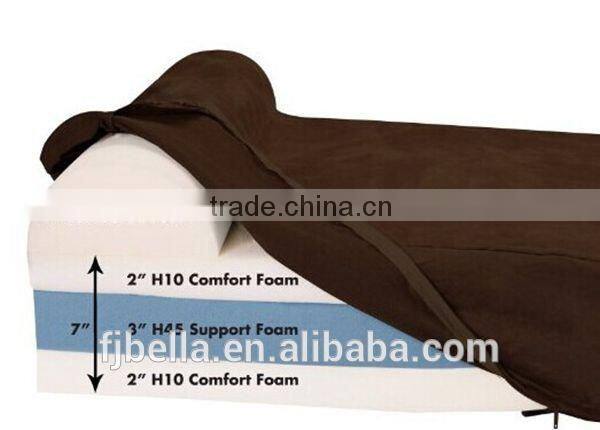 Headrest Edition 7" Pillow Top Orthopedic Dog Bed for Large and Extra Large Dogs -Chocolate color