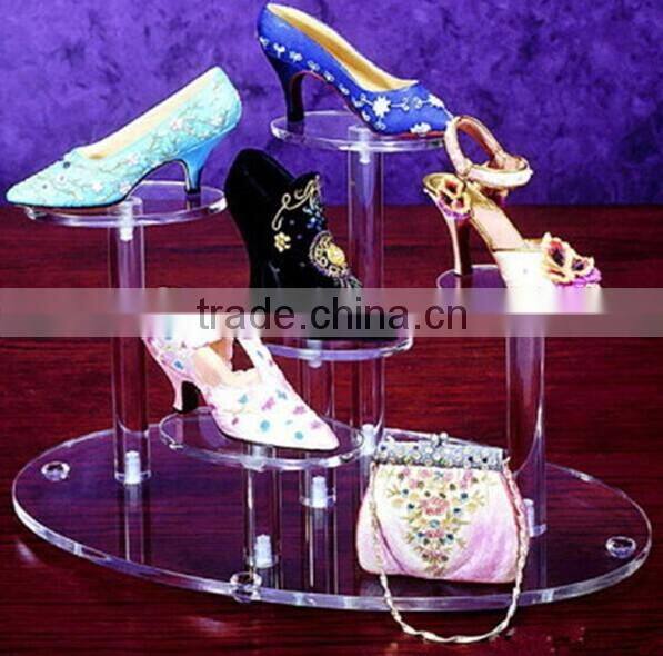 Transparent high heel shoes display acrylic shoes holder