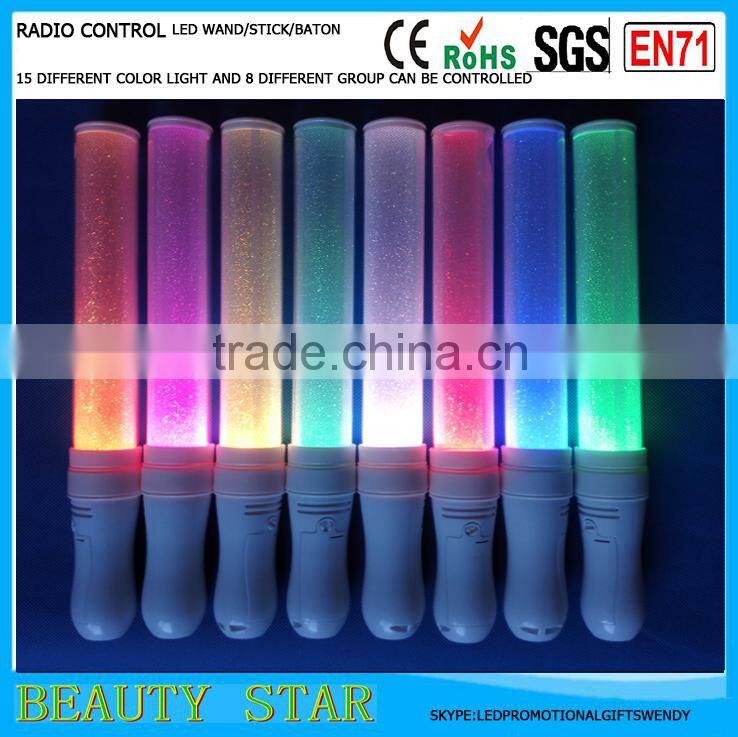 2016 new arrival led glow stick,radio/remote/wireless controlled glow stick promotional for party,event,festival,show