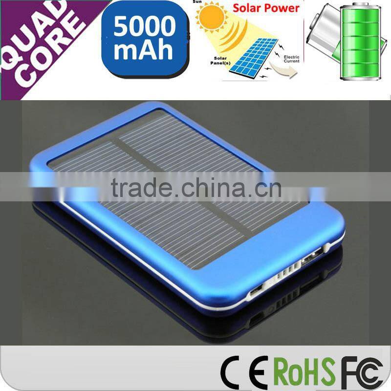 solar mobile charger 5000mah xternal mobile charger