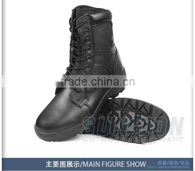 Tactical Boots Featuring Fanscinate design using waterproof nylon and cowhide leather.