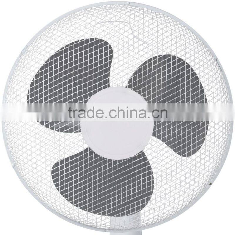 16 Inches 3PP White brushless aluminum motor desk fan with CE Approval made in Anhui