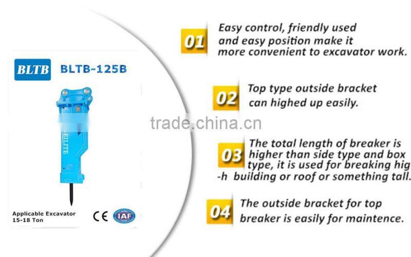 BLTB-125 Side Type fine Hydraulic Hammer for excavator with 125mm Chisel