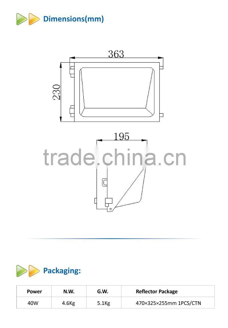 Outdoor SAA 40W LED Wall Pack Light