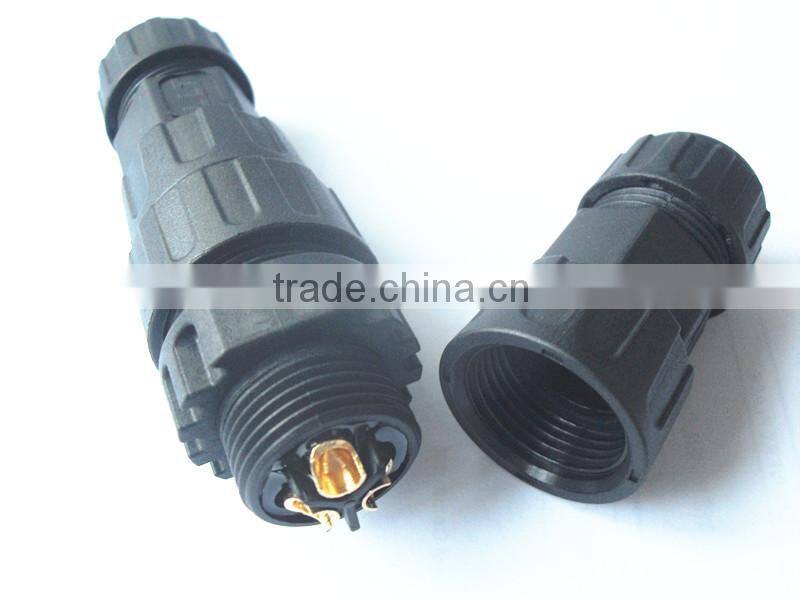 power lighting waterproof connector with 3 pins