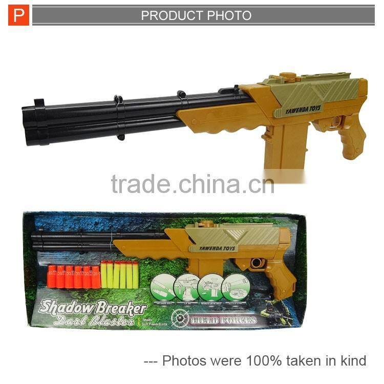 Soft air shooting gun toys with 6pcs soft foam bullets
