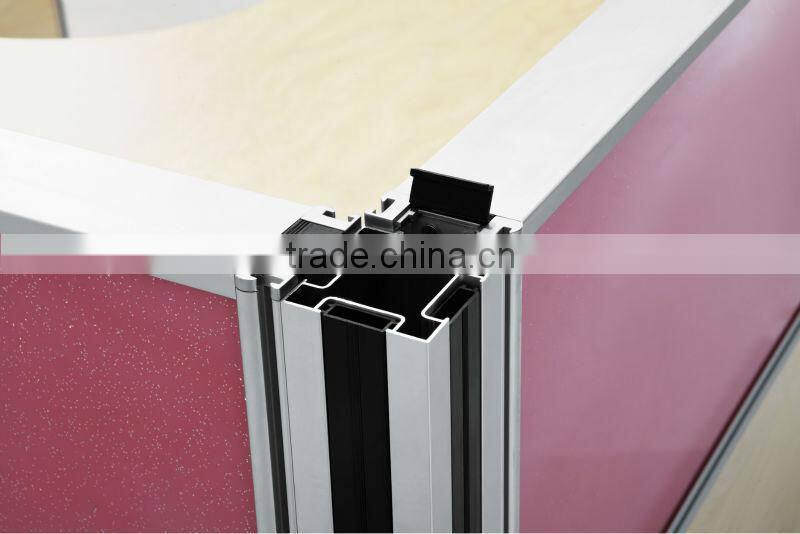 modern colorful F shaped aluiminum office partition