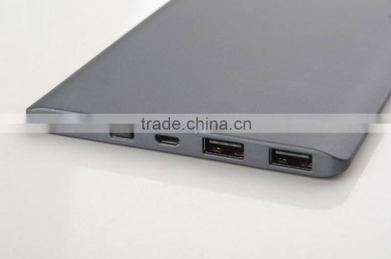 Most fashionable in America market 10000mah high capacity dual usb power bank with LED indicator