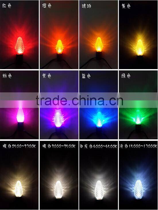 Led lighting manufacturer c7 c9 christmas light bulb e17 led light bulb for holiday time