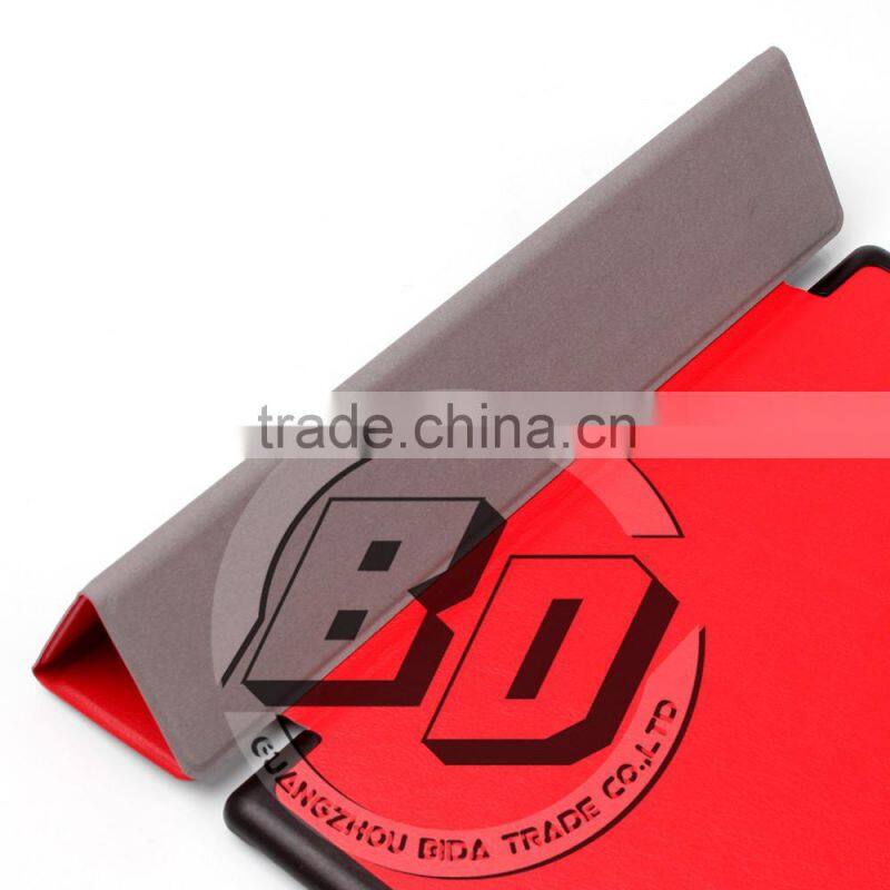 Fashionable Popular Three Folds Ultrathin Stand PU Leather tablets cases For Sony Xperia Z4 Tablet fast delivery