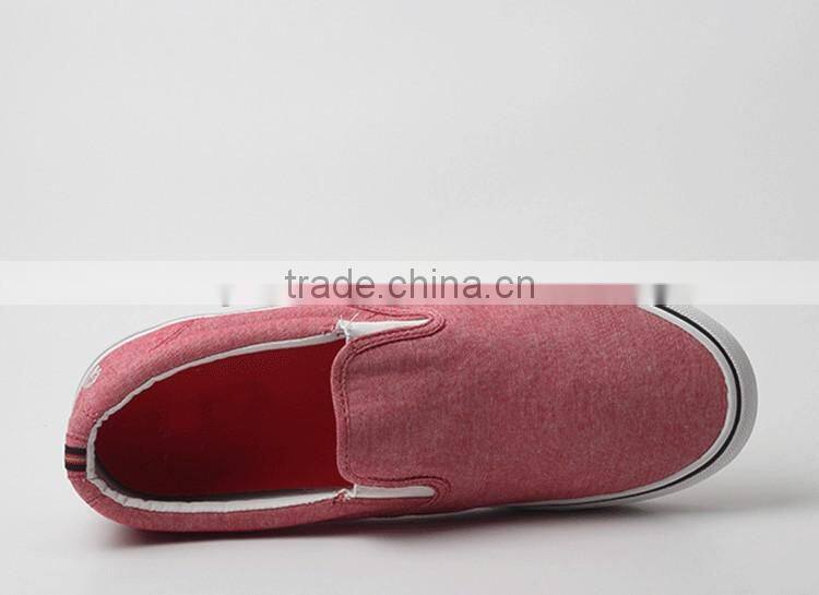 basic style vulcanized trainer slip on men sneakers low price canvas male shoes 2016