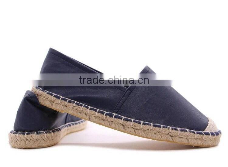 Shoes men loafers PU upper material espadrilles stitched sole shoes flat shoes