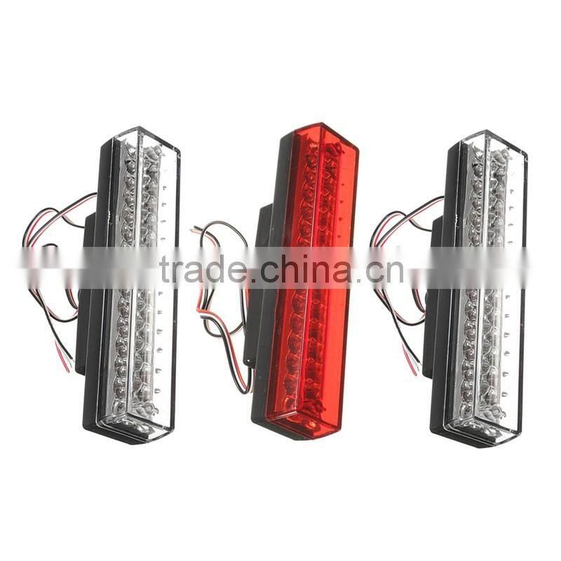 2016 New Red /Blue / White Waterproof Car 12V Universal 26 LEDs Brake Warning Strobe Lamp Light
