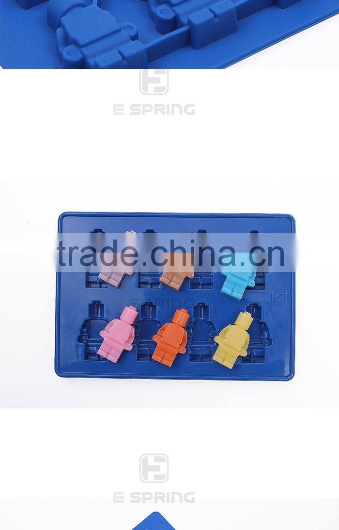 Square Toy Brick Shape Silicone Ice Cube & Robot Ice Tray Mould Cake Chocolate Mold