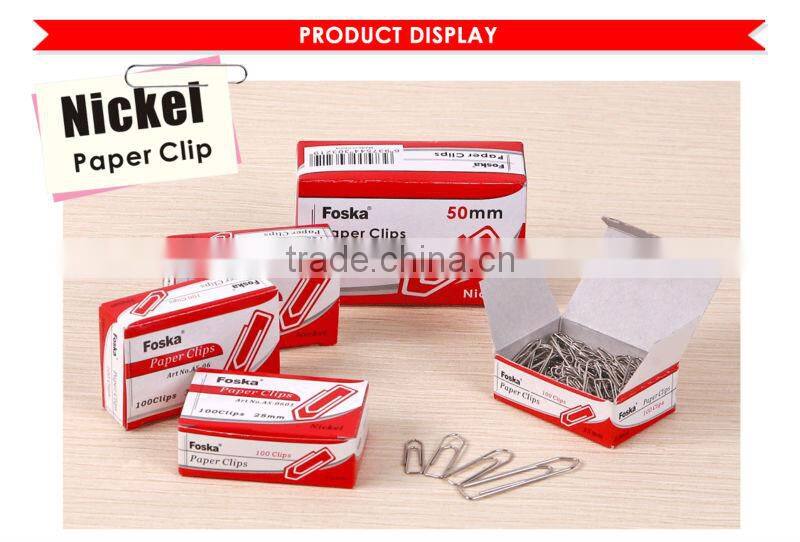 Boat-shaped Nickel Paper Clips