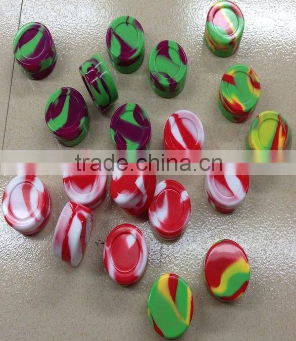 Nonstick Silicone Oil Wax Concentrate Container Jar Vial Screw Top Round Storage Box