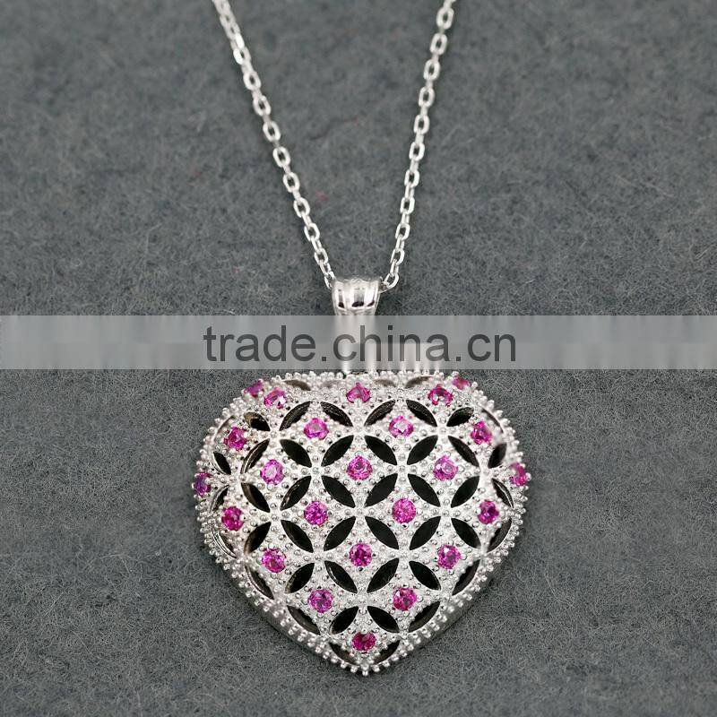 China Shenzhen wholesale fashion jewelry,Sweet Heart Fashion Crystal Pendant