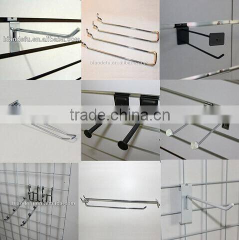Silver powder coating metal display hanging hooks
