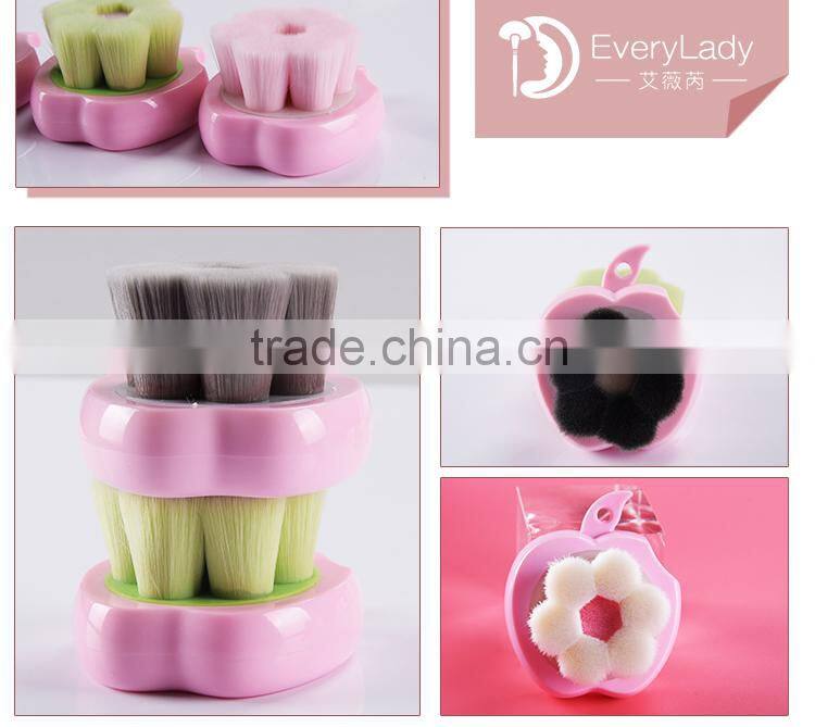 Colorful face washing brush handmade clean brush for women