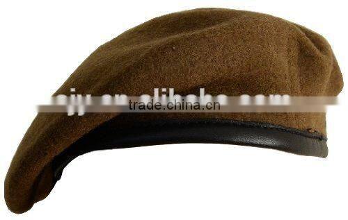 Camel wool beret hat wholesale custom military berets for sale