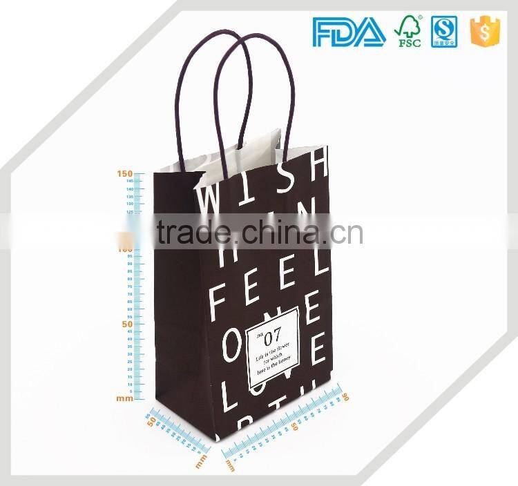 Custom design kraft shopping paper bags with your own logo