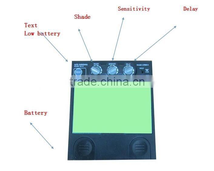 Leaf picture attached solar welding helmet with big view area