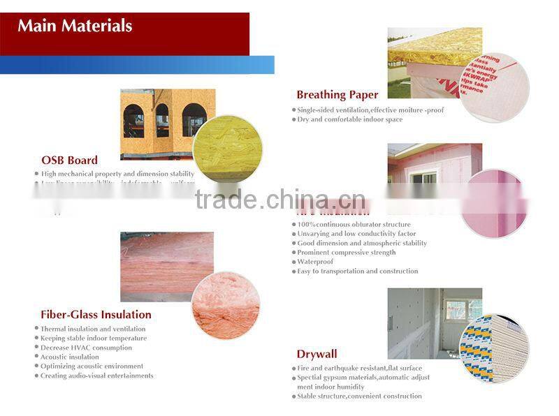 LUXURY STEEL STRUCTURE PREFABRICATED COTTAGE