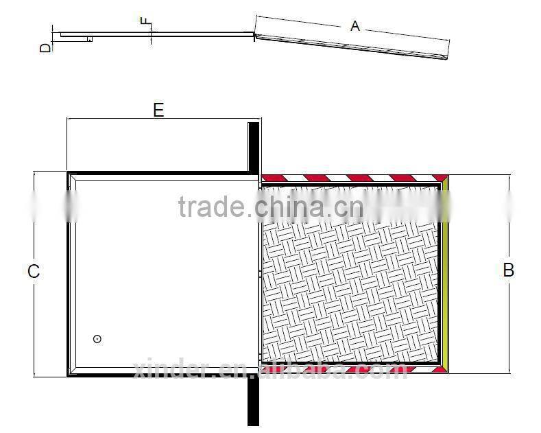 Xinder CE certificate FMWR-A Series Folding Manual Bus Ramp For wheelchair loading 350kg