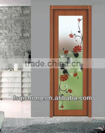 Double-layer Acid Etched Glass Flat Door