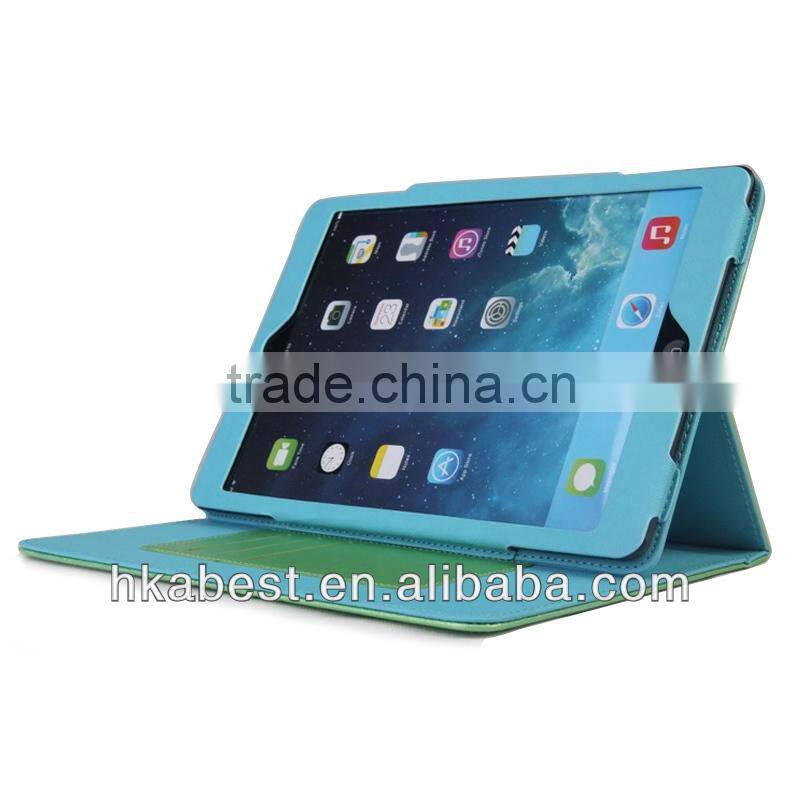 Flower design pu leather case for ipad air,leather case for 9.7 inch tablet pc