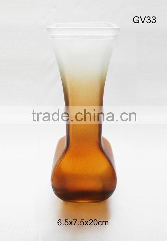 2016 most welcomed chinese antique frosted glass vase