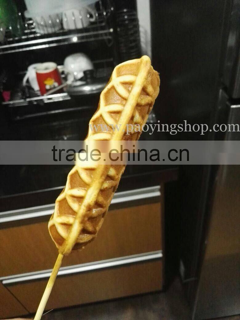 Commercial Use Non-stick 110v 220v Electric 5pcs French Hot Dog on A Stick Lolly Waffle Maker