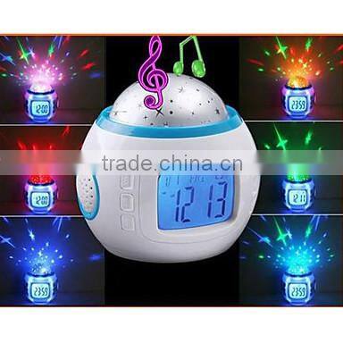 Music Starry Sky Projection Digital Cheap LED Alarm Clock